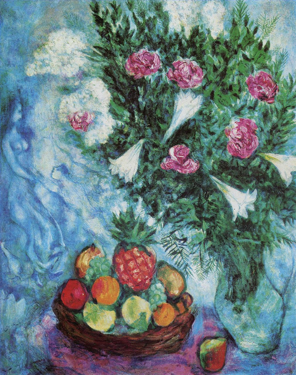 Früchte und Blumen Zeitgenosse Marc Chagall Ölgemälde